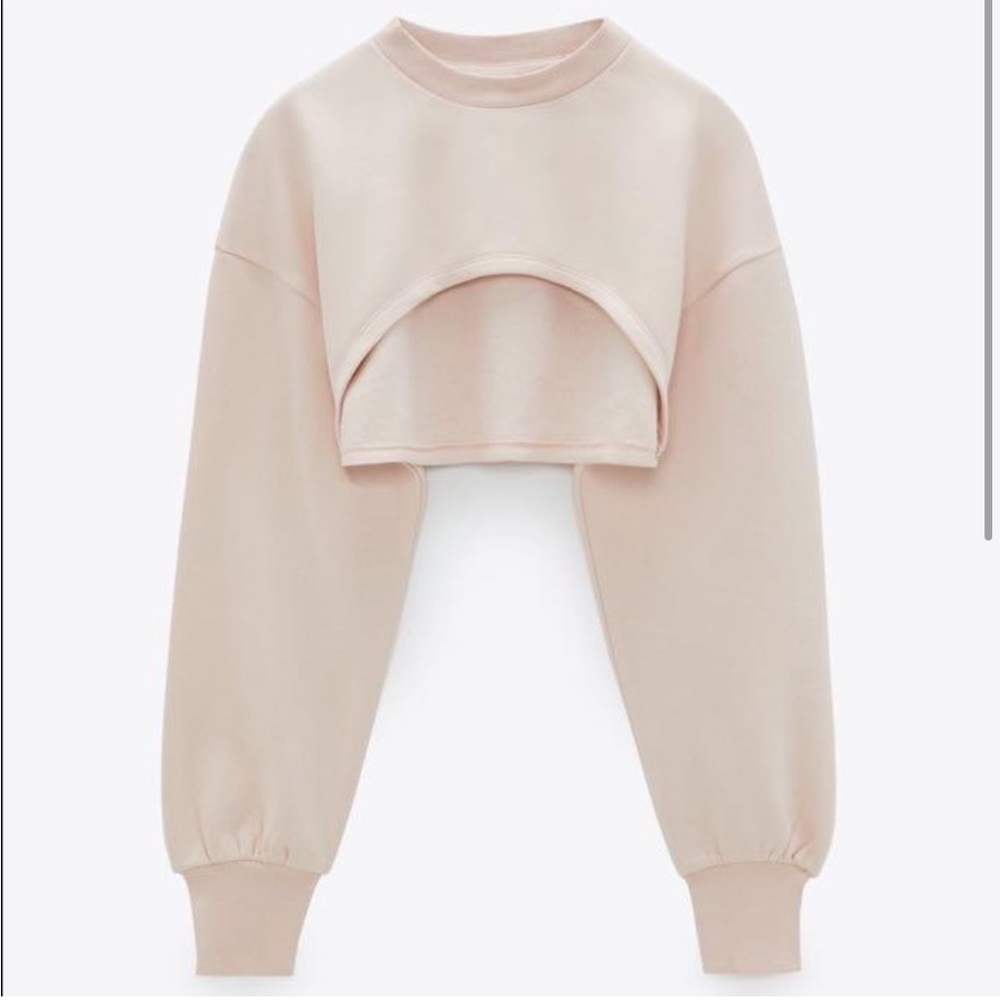 Pink Zara Bolero sweatshirt size Small
